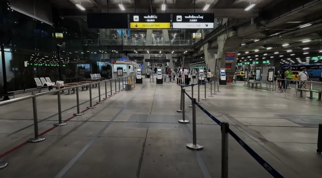 Parking space in Bangkok Airport for easy transport access.