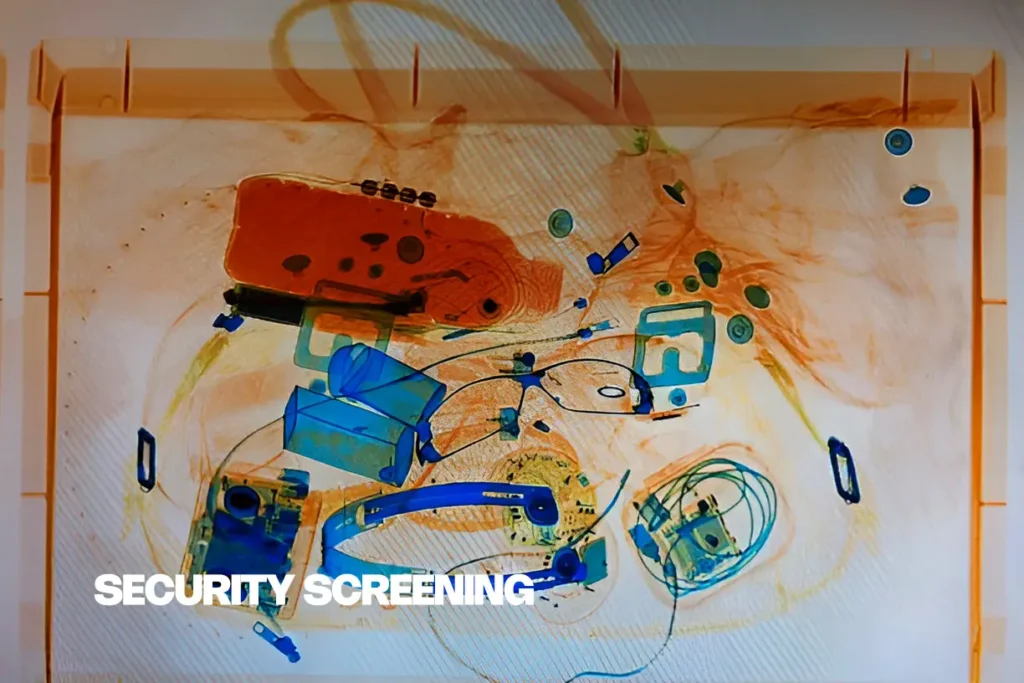 Guide to security screening procedures at Bangkok Airport.